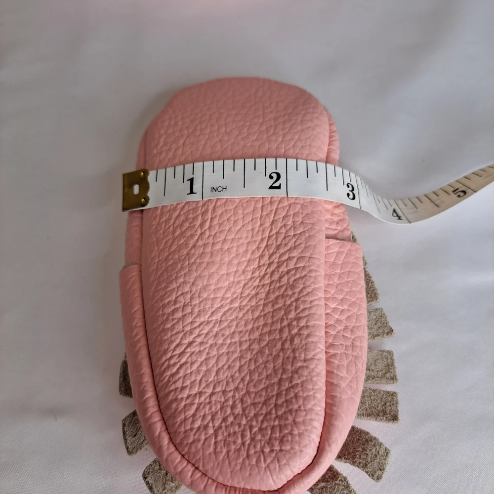 Baby Girl Pink-Pearly Bow Moccasins - Soft Slip-On Infant Shoes New